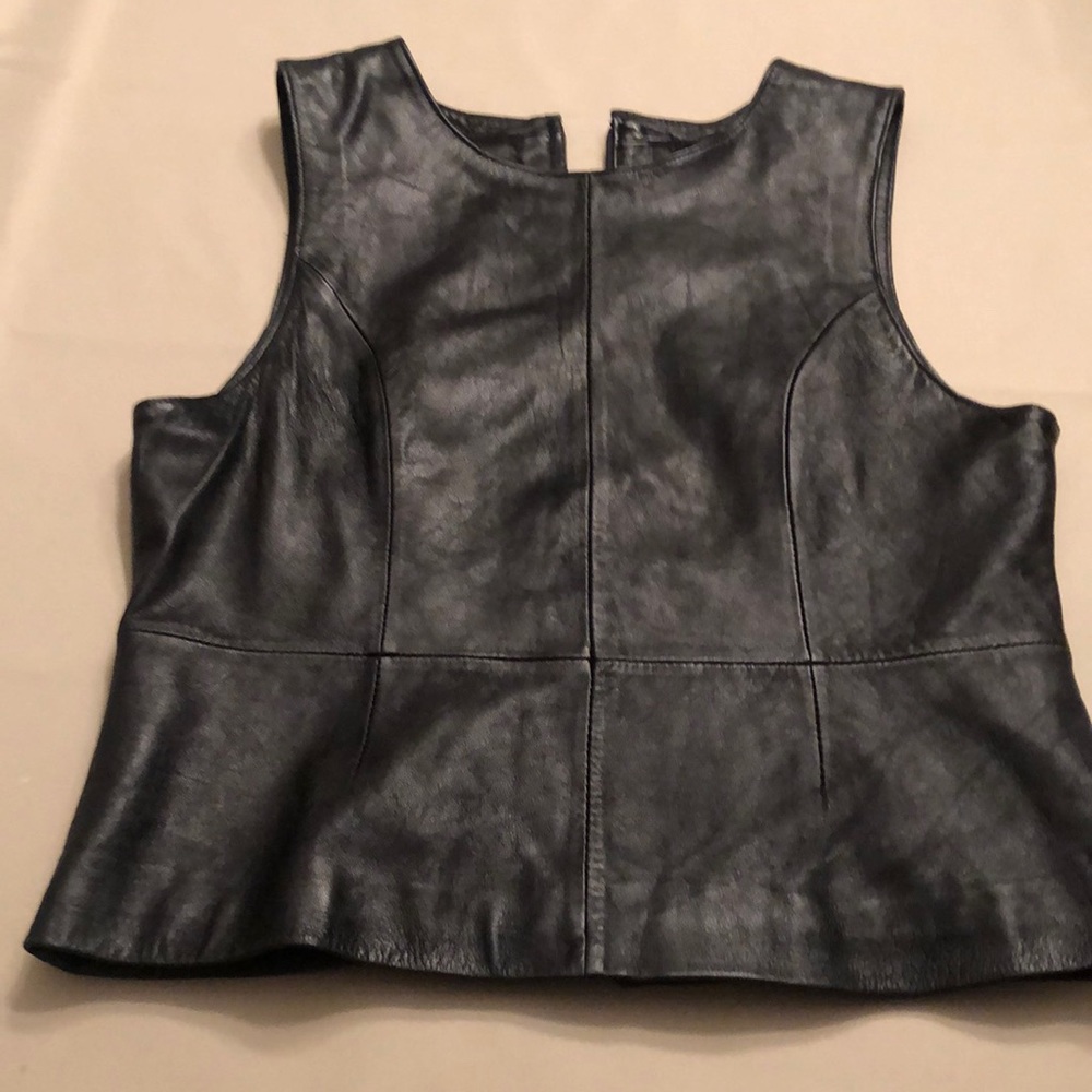 100% Leather black shirt